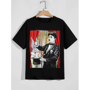  Tricou Charlie Chaplin și Bugs Bunny